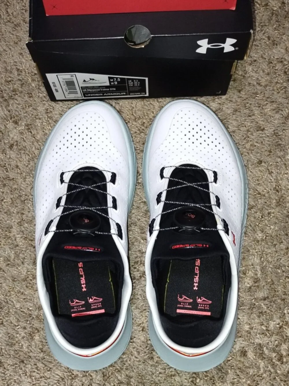 Under Armour SLIPSPEED Trainer Shoes US Women Size 9/Men US Size 7.5/NIB.